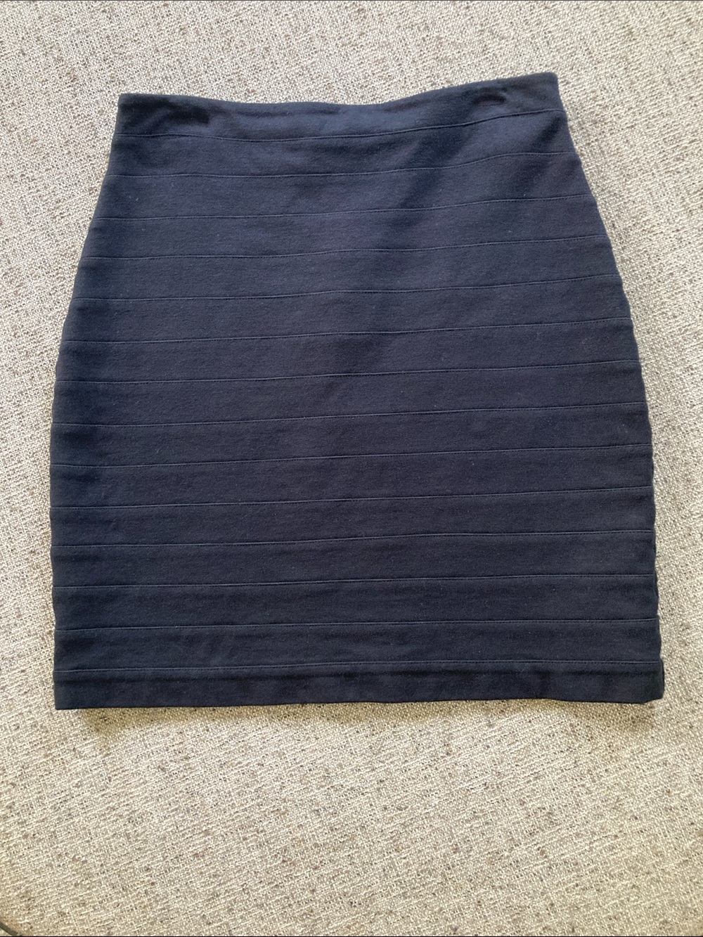 Express Black Ribbed Knit Pencil Skirt